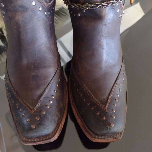 Liberty black butterfly inlay cowboy boots size 8 - Picture 7 of 13